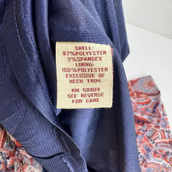 Reba Maxi Dress Mesh Paisley Rhinestone Sleeveless Fit & Flare Ruffle Bo… - Picture 8 of 8